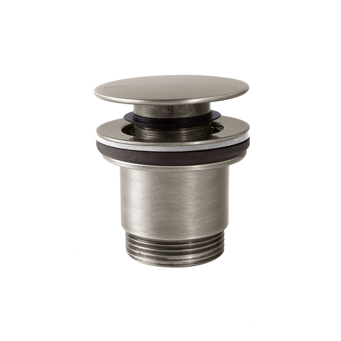 TRES 24284001AC Válvula De Desagüe Click-Clack Simple-Rapid Para Lavabo/Bidé Color Acero
