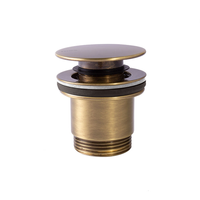 TRES 24284001LV Válvula De Desagüe Click-Clack Simple-Rapid Para Lavabo/Bidé Color Latón Viejo