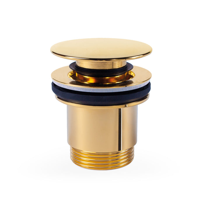 TRES 24284001OR Válvula De Desagüe Click-Clack Simple-Rapid Para Lavabo/Bidé Color Oro 24K