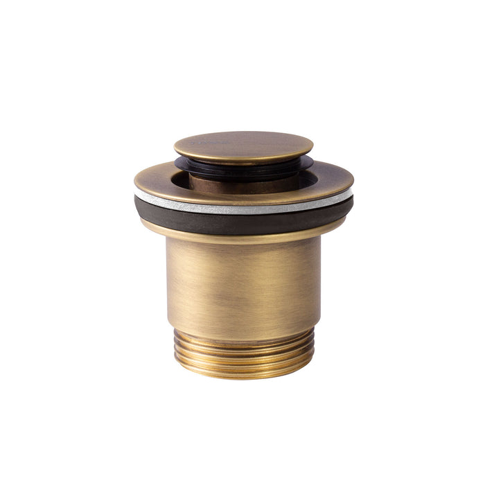 TRES 24284002LM COMPLEMENTOS DE GRIFERÍA Válvula De Desagüe Click-Clack Simple-Rapid para Lavabo Color Latón Viejo Mate