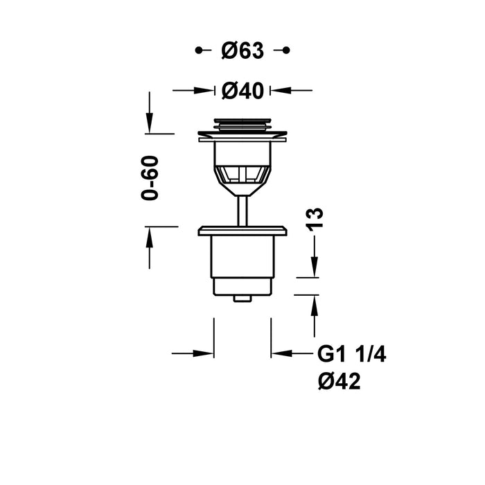 TRES 24284002OR COMPLEMENTOS DE GRIFERÍA Válvula De Desagüe Click-Clack Simple-Rapid para Lavabo Color Oro 24K