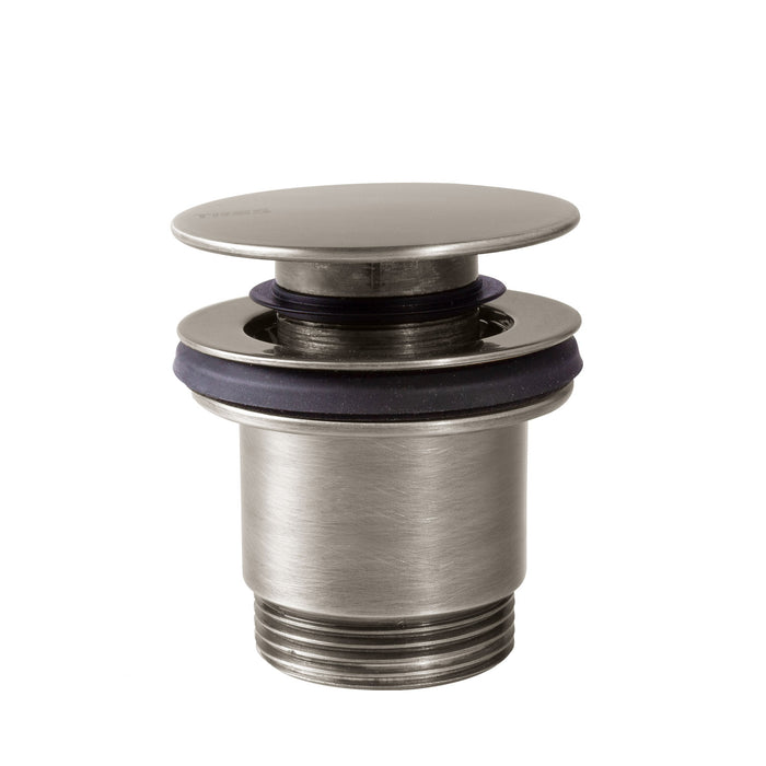 TRES 24284010AC Válvula de Desagüe Click-Clack Simple-Rapid Lavabo con Opción Siempre Abierta Color Acero