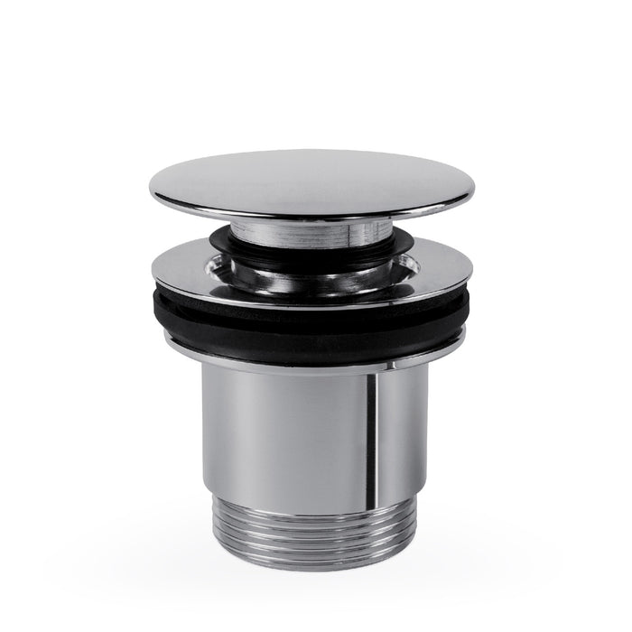 TRES 24284010 Válvula de Desagüe Click-Clack Simple-Rapid Lavabo con Opción Siempre Abierta Color Cromo
