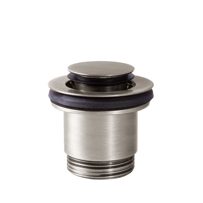 TRES 24284020AC Válvula de Desagüe Click-Clack Simple-Rapid Lavabo con Opción Siempre Abierta Color Acero