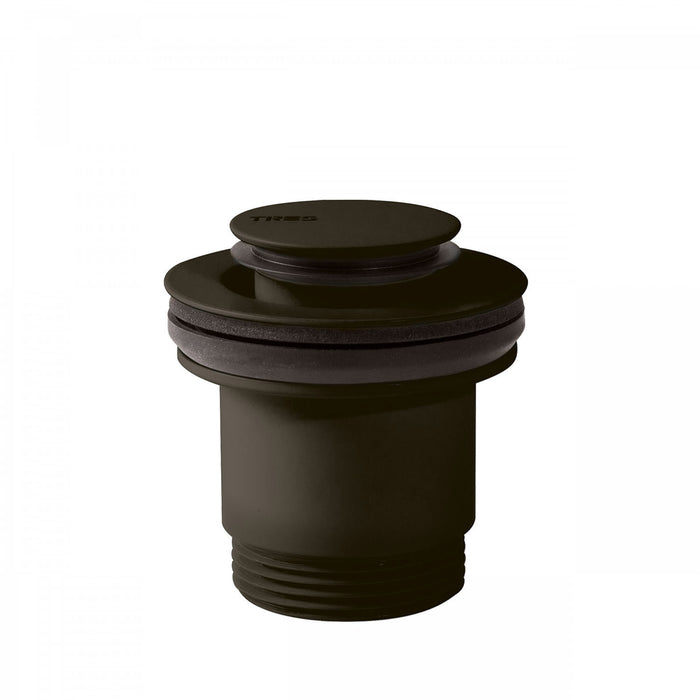TRES 24284020KMB Válvula de Desagüe Click-Clack Simple-Rapid Lavabo con Opción Siempre Abierta Color Negro Bronce