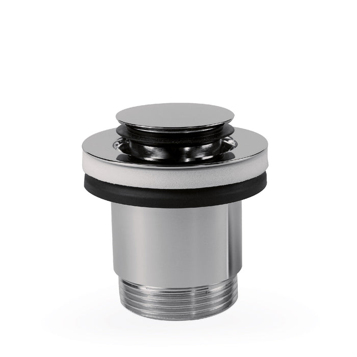 TRES 24284020 Válvula de Desagüe Click-Clack Simple-Rapid Lavabo con Opción Siempre Abierta Color Cromo