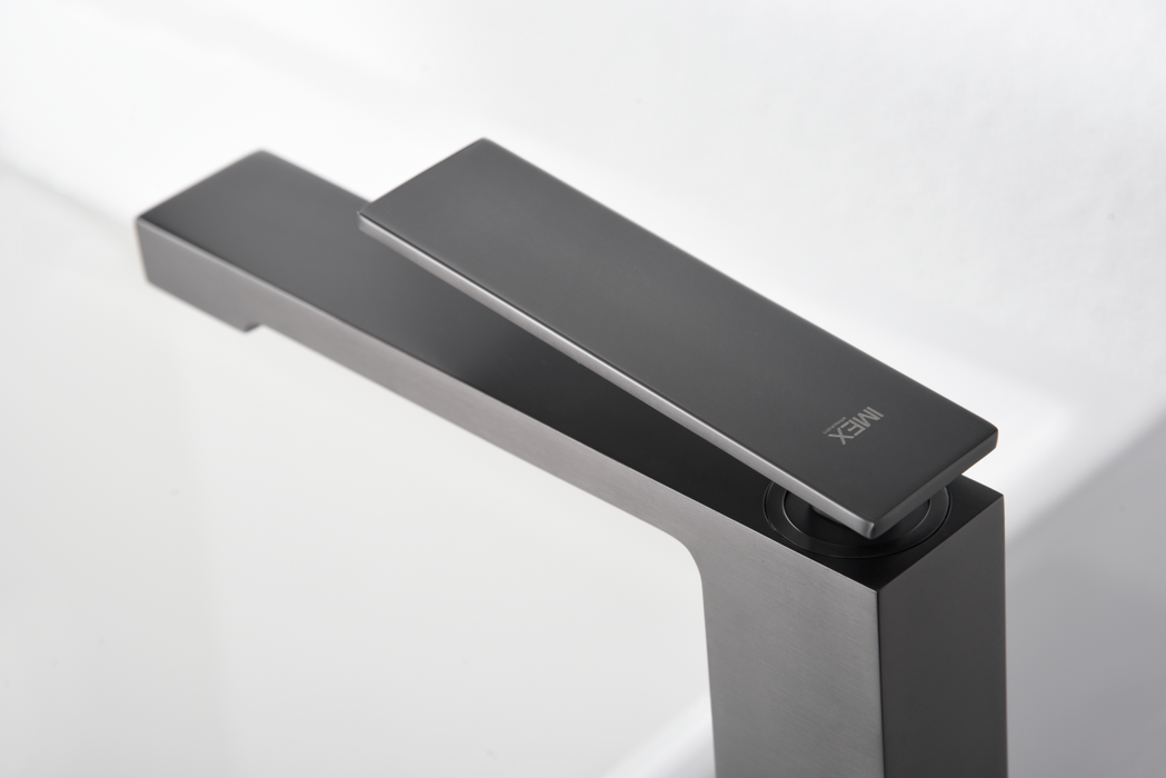 IMEX BDP048-3BGM PISA Monomando Lavabo Alto Black Gun Metal