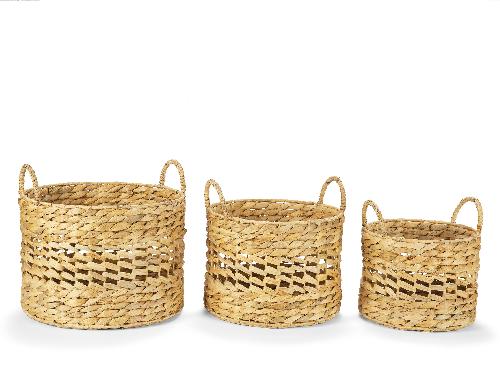 ANDREA HOUSE AX21506 Set 3 Cestas Jacinto Agua Ø35X33