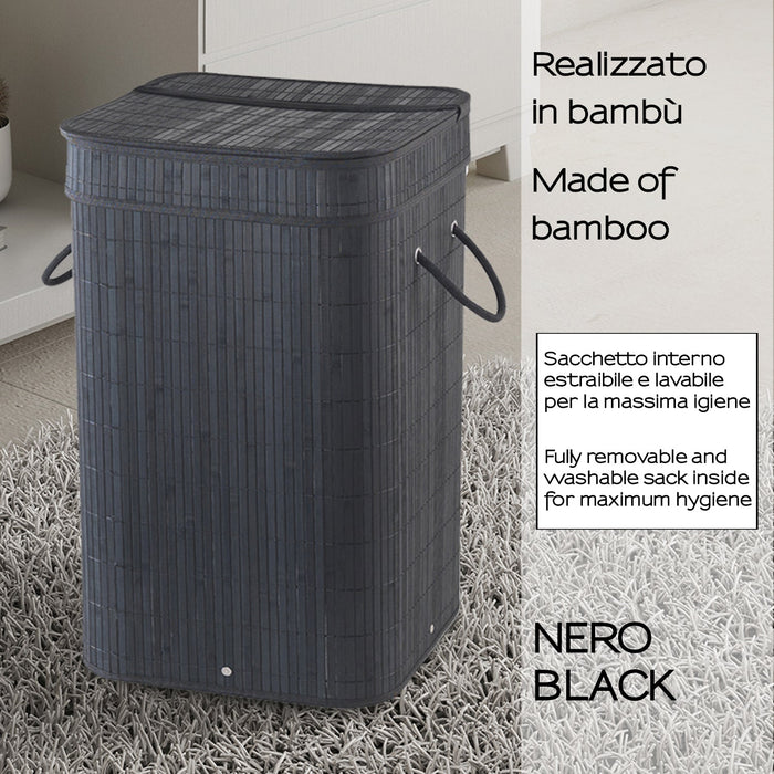 GEDY TA381400300 TATAMI Cesto Ropa 68 L Negro