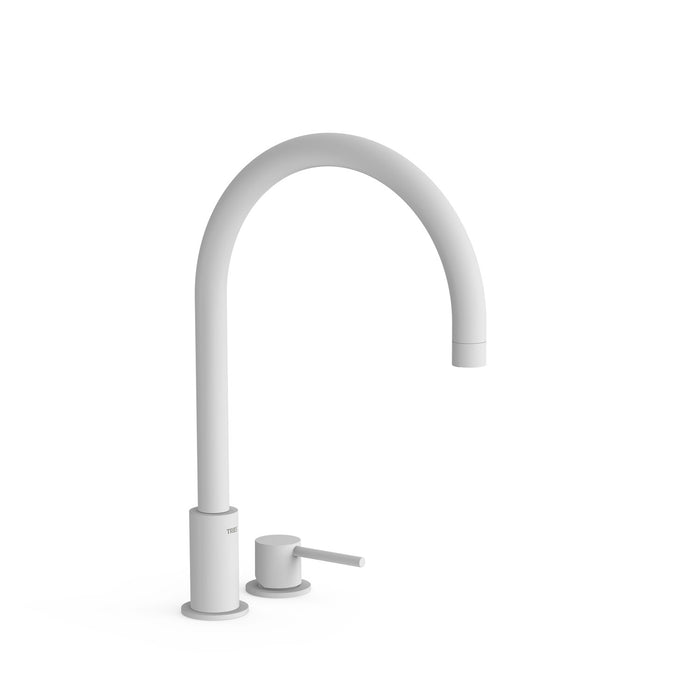 TRES 26110501BM STUDY Grifo Monomando De Repisa para Lavabo Color Blanco Mate