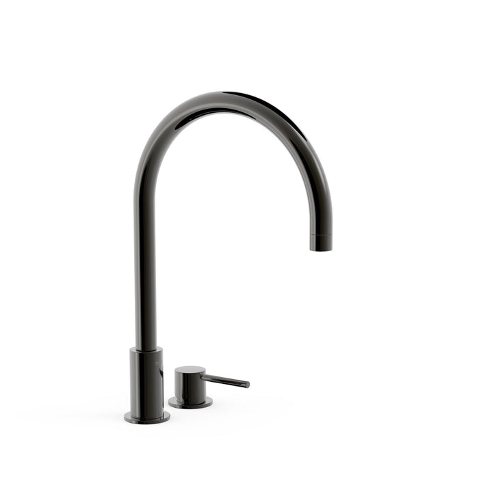 TRES 26110501KM STUDY Grifo Monomando De Repisa para Lavabo Color Negro Metalizado