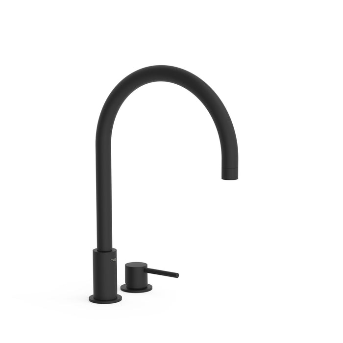 TRES 26110501NM STUDY Grifo Monomando De Repisa para Lavabo Color Negro Mate