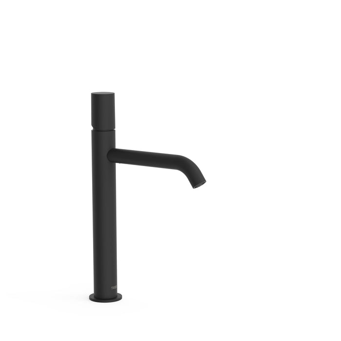 TRES 26130701NM STUDY Grifo Monomando Caño Alto para Lavabo Color Negro Mate
