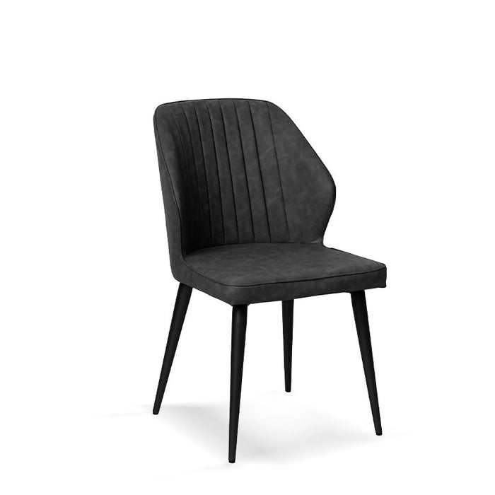 FURNITURE STYLE FS7031PIZAPU TRIANA Pack 4 Sillas de Comedor Imitación Piel Color Gris Pizarra
