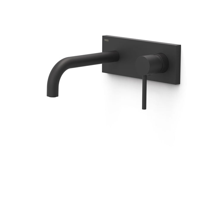 TRES 26230031NM STUDY Pieza Vista para Cuerpo Empotrado De Lavabo Color Negro Mate