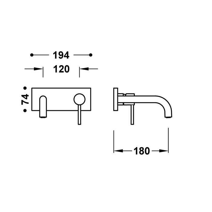 TRES 26230031BM STUDY Pieza Vista para Cuerpo Empotrado De Lavabo Color Blanco Mate