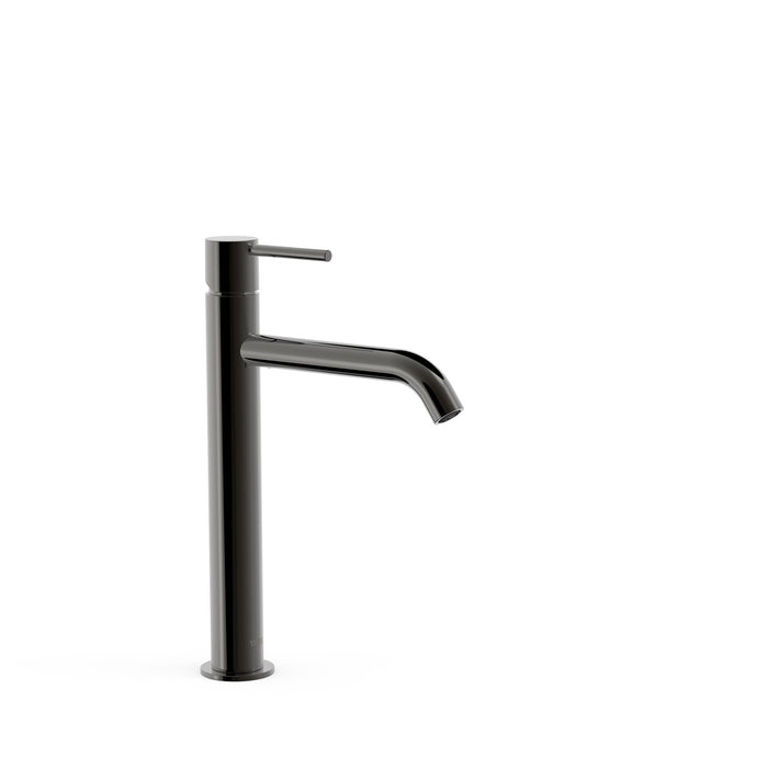 TRES 26230701KM STUDY Grifo Monomando Caño Alto para Lavabo Color Negro Metalizado