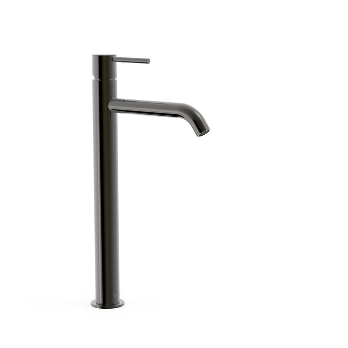 TRES 26230801KM STUDY Grifo Monomando XXL Caño Alto para Lavabo Color Negro Metalizado