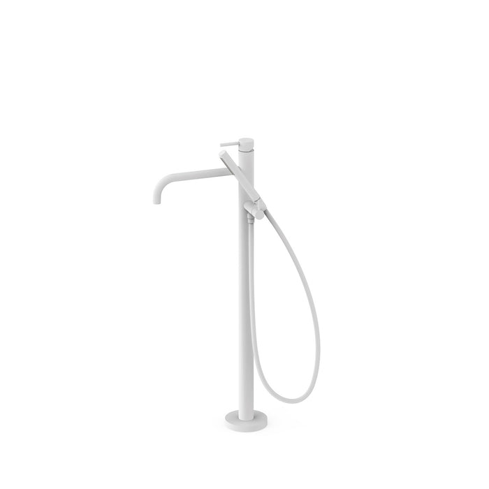 TRES 26247005BM STUDY Grifo Monomando a Suelo Bañera y Ducha Color Blanco Mate