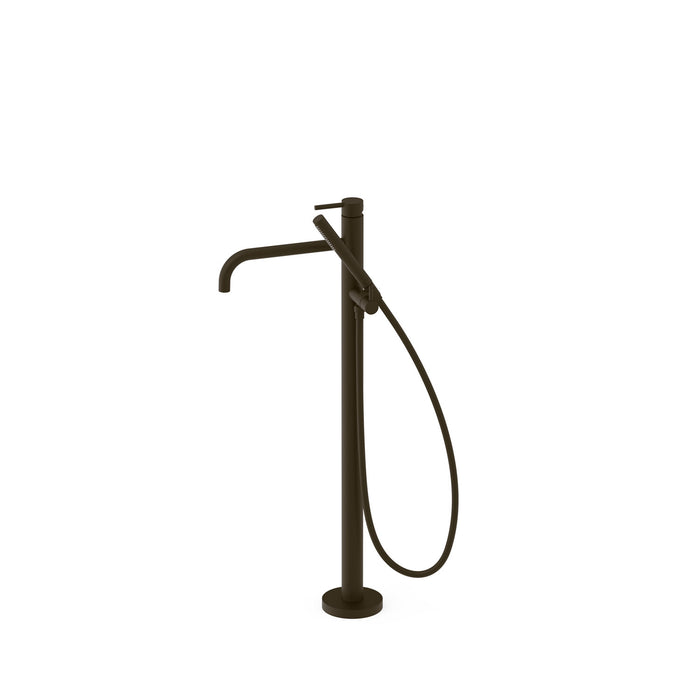 TRES 26247005KMB STUDY Grifo Monomando a Suelo Bañera y Ducha Color Negro Bronce