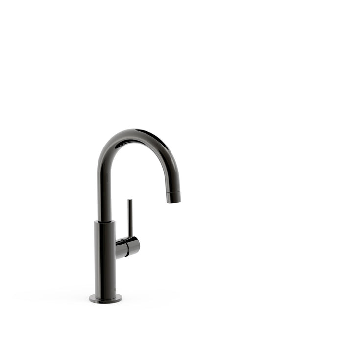 TRES 26290403KM STUDY Grifo Monomando con Maneta Lateral para Lavabo Color Negro Metalizado