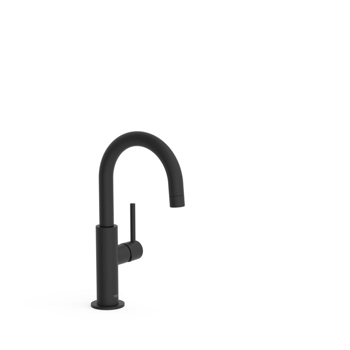TRES 26290403NM STUDY Grifo Monomando con Maneta Lateral para Lavabo Color Negro Mate