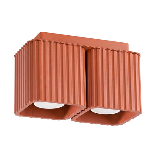 SOLLUX SL.3058 Lámpara De Techo Riff 2 Ocre Rojo Gu10