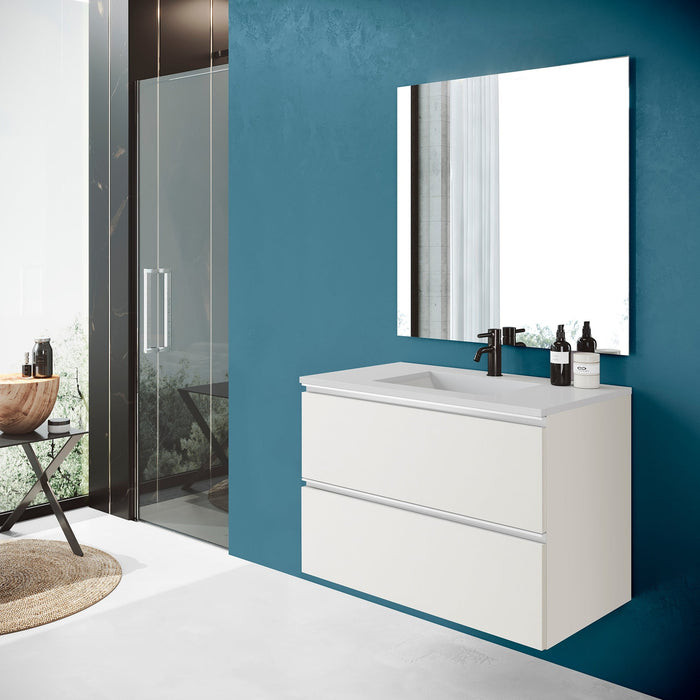 VISOBATH GRANADA Conjunto Mueble Completo Suspendido 2 Cajones Blanco Mate