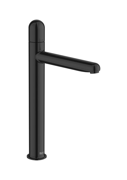 ROCA A5A3X3FCN0 NU Grifo Monomando Lavabo Caño Alto Cold Start Maneta Dome Negro Titanio