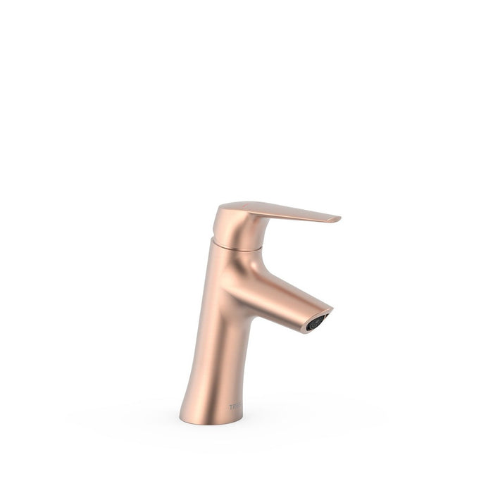 TRES 28110402OPM FUJI Grifo Monomando Lavabo Inclinado Ecoeficiente Color Oro Rosa Mate 24K