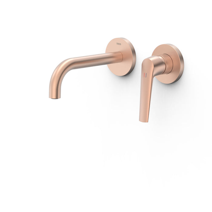 TRES 28130021OPM FUJI Pieza Vista para Cuerpo Empotrado De Lavabo Color Oro Rosa Mate 24K