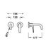 TRES 28130021AC FUJI Pieza Vista para Cuerpo Empotrado De Lavabo Color Acero
