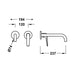 TRES 28130022AC FUJI Pieza Vista para Cuerpo Empotrado De Lavabo Color Acero