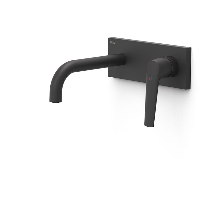 TRES 28130023NM FUJI Pieza Vista para Cuerpo Empotrado De Lavabo Color Negro Mate