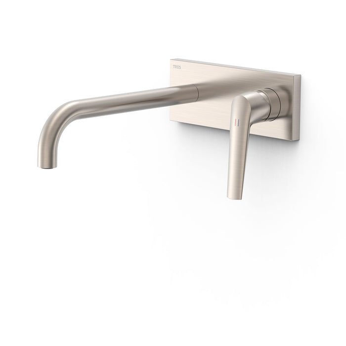 TRES 28130024AC FUJI Pieza Vista para Cuerpo Empotrado De Lavabo Color Acero