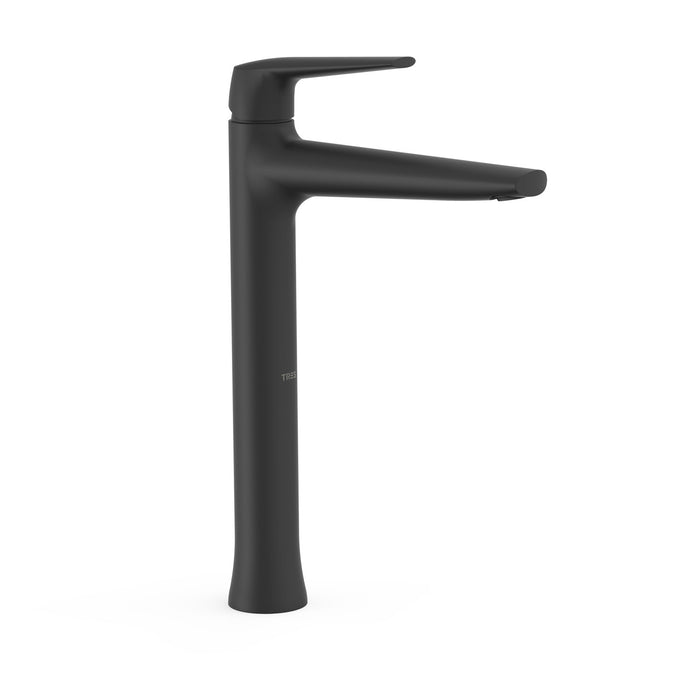 TRES 28180301NM FUJI Grifo Monomando Caño XXL Lavabo Color Negro Mate