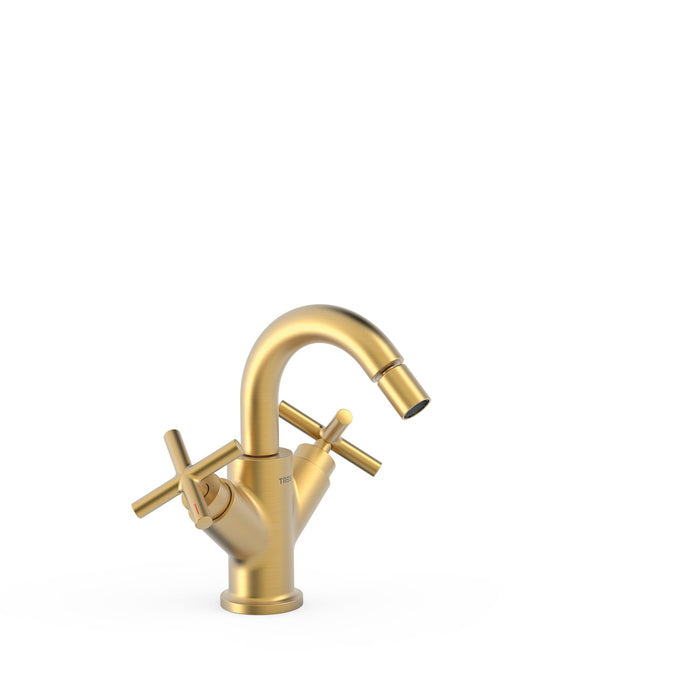 TRES 28312001OM MONT BLANC Grifo Bimando para Bidé Color Oro Mate 24K