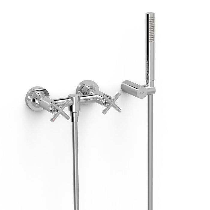TRES 28316301 MONT BLANC Grifo Bimando Mural Ducha Color Cromo