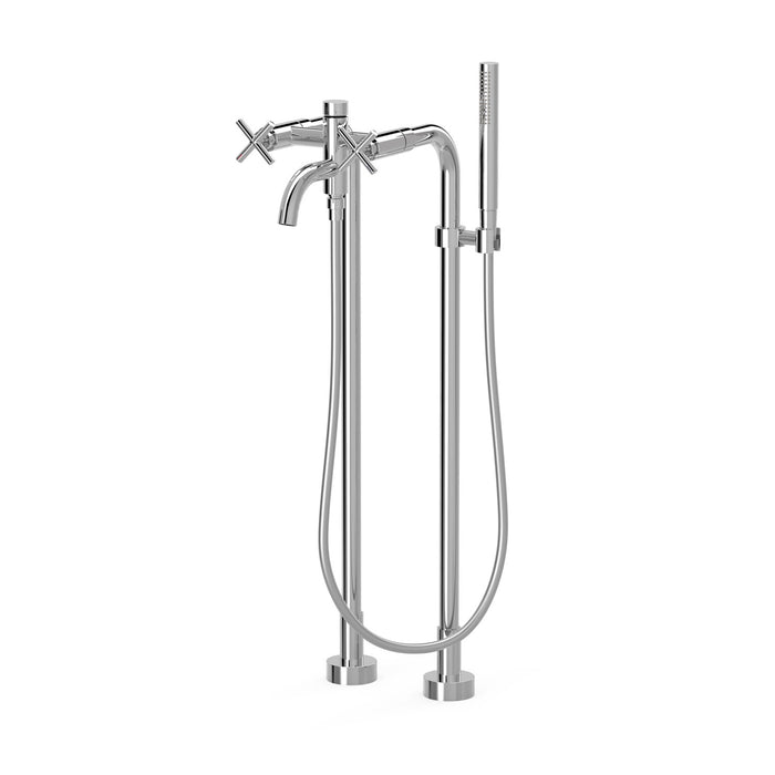 TRES 28319401 MONT BLANC Grifo Bimando de Suelo Bañera y Ducha Color Cromo