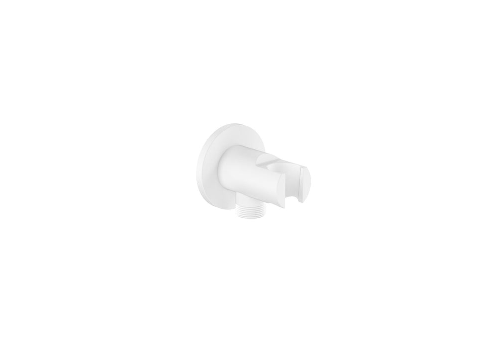 ROCA A5B5250B00 AQUA Toma de Agua de 1/2" Flexible de Ducha con Soporte Ducha de Mano Integrado Blanco Mate