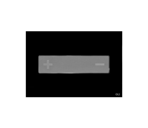 OLI 054562 OCEANIA Placa De Accionamiento Mecánico Vidrio Negro / Inox Cepillado