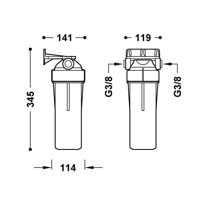 TRES 29945303 COCINA Contenedor con Filtro Purificador de Agua Seven