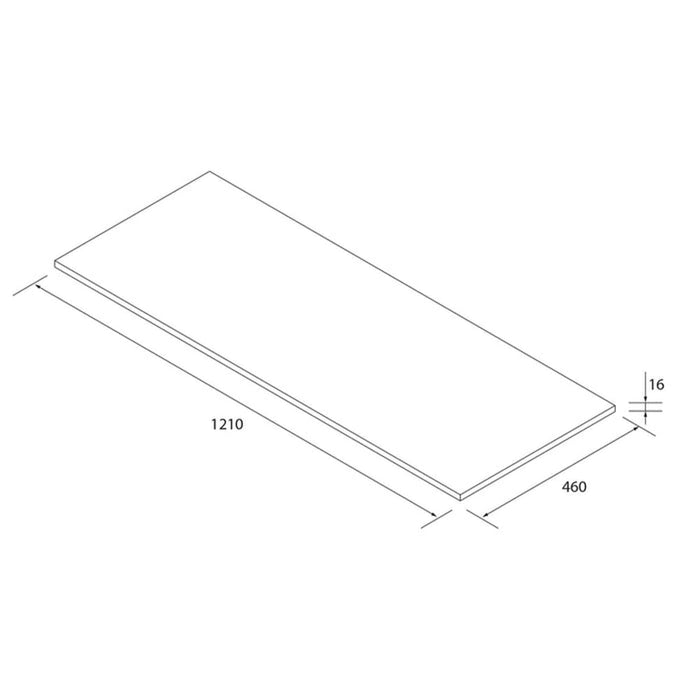 SALGAR 110546 BEQUIA Mueble de Baño con Lavabo de Posar y Encimera 120 cm 2 Cajones 2 Puertas Roble África
