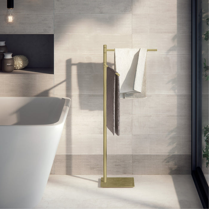 GEDY TR318800000 TRILLY Toallero y Columna De Pie Oro cepillado