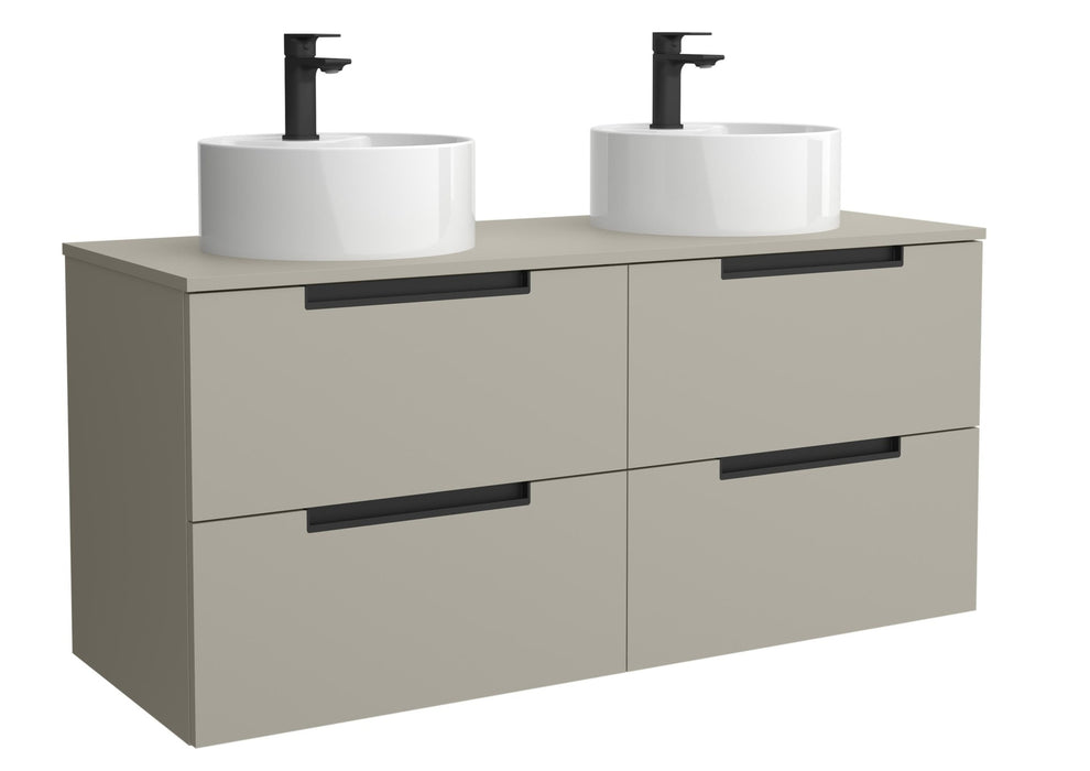 SALGAR 122009 LENI Mueble+Lavabo LISBOA 2 Senos 120cm Gris Mate