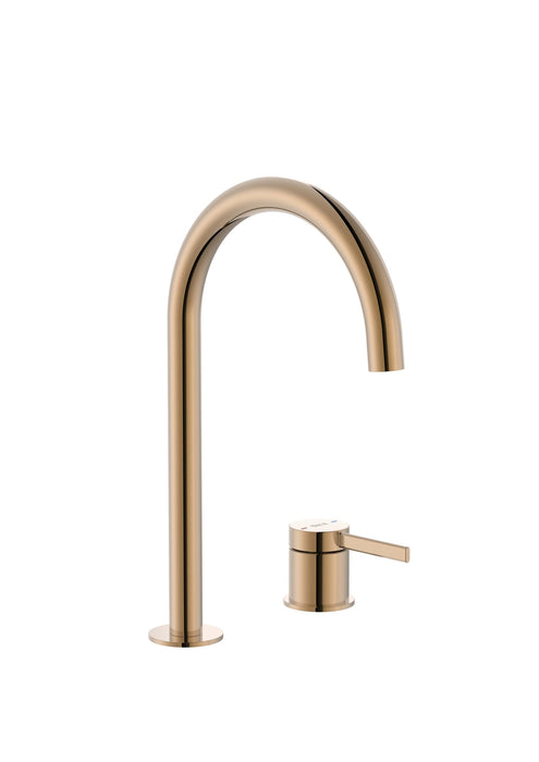 ROCA A5A389ERG0 ONA Mezclador Lavabo con Maneta de Repisa Oro Rosa