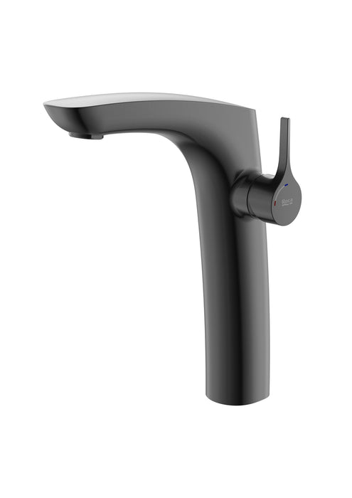 ROCA A5A3C3ANM0 INSIGNIA Grifo Monomando Lavabo con Caño Alto y Cold Start Negro Titanio Cepillado