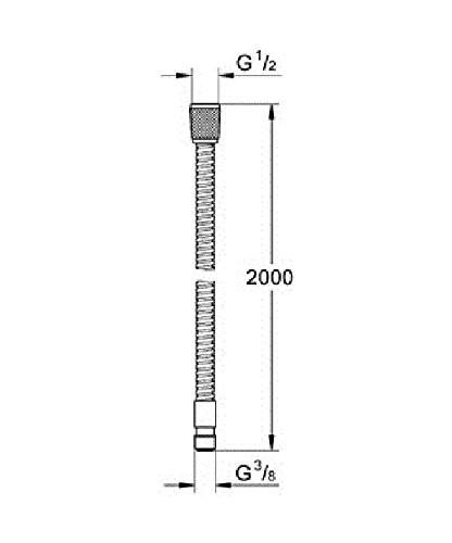 GROHE 28 158 001 Flexo Ducha 2 m Metálico Cromo