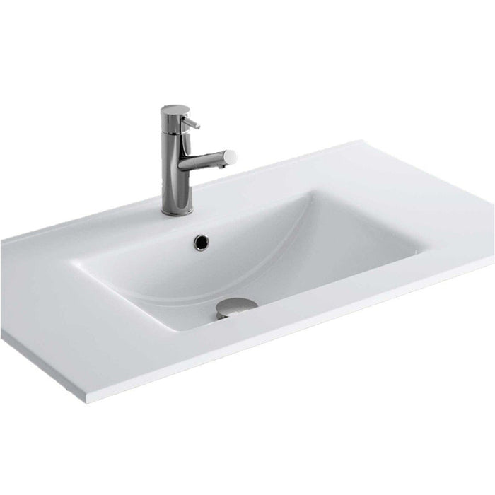 SALGAR NOJA Mueble de Baño con Lavabo 3 Cajones Color Negro Mate