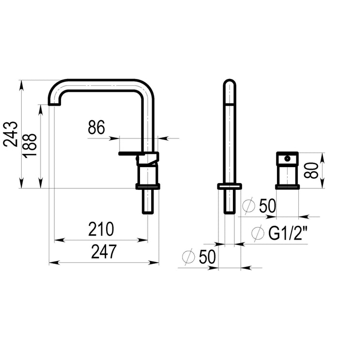 PRESTO 4625200 Nine batería lavabo Cromo